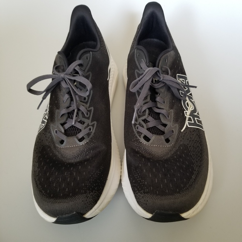 Hoka Mach 6‎ Shoes Mens Size Thirteen Black White Running Athletic Sneakers 13